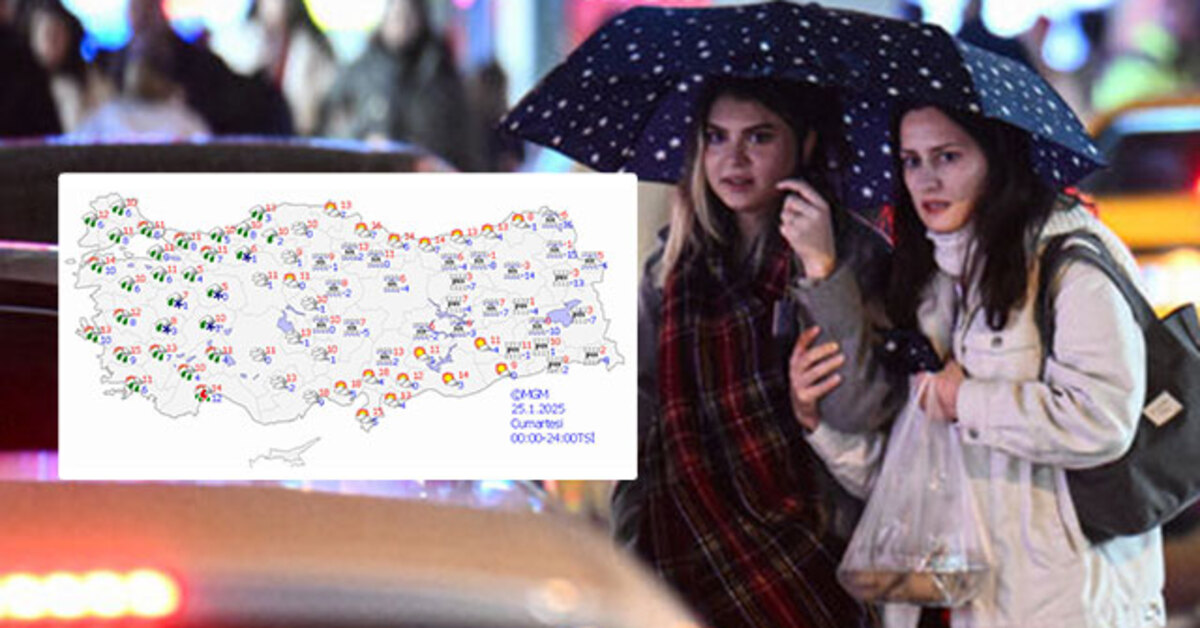 İki kentte şiddetli sağanak! 5 bölgede yağış var!